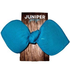 Solid Turquoise Bandana Knotted Hair Bow